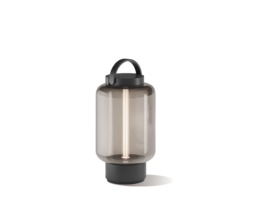 Klaus Nolting 'Qu' Portable Outdoor Aluminum Table Lamp for IP44.de